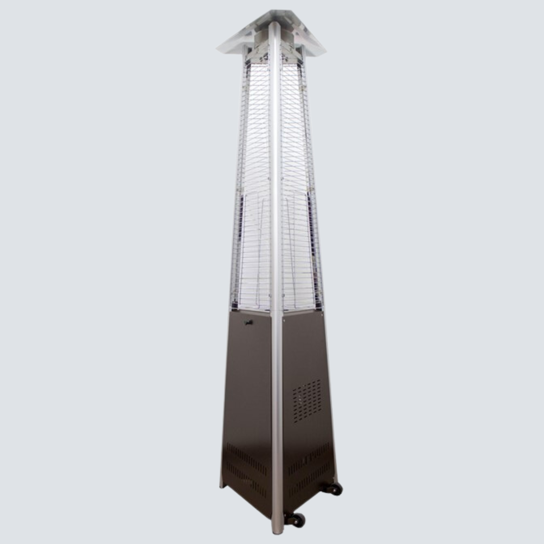 Tall Commercial Triangle Glass Tube Heater-Hammered Bronze