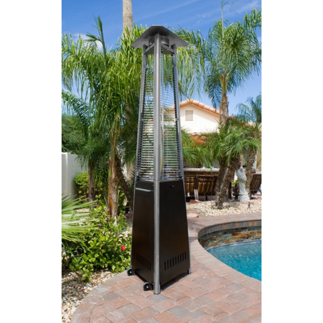 Tall Commercial Triangle Glass Tube Heater-Hammered Bronze