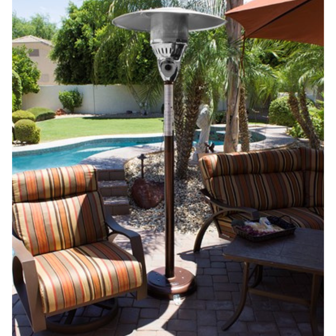 85" Natural Gas Outdoor Patio Heater - Hammered Bronze