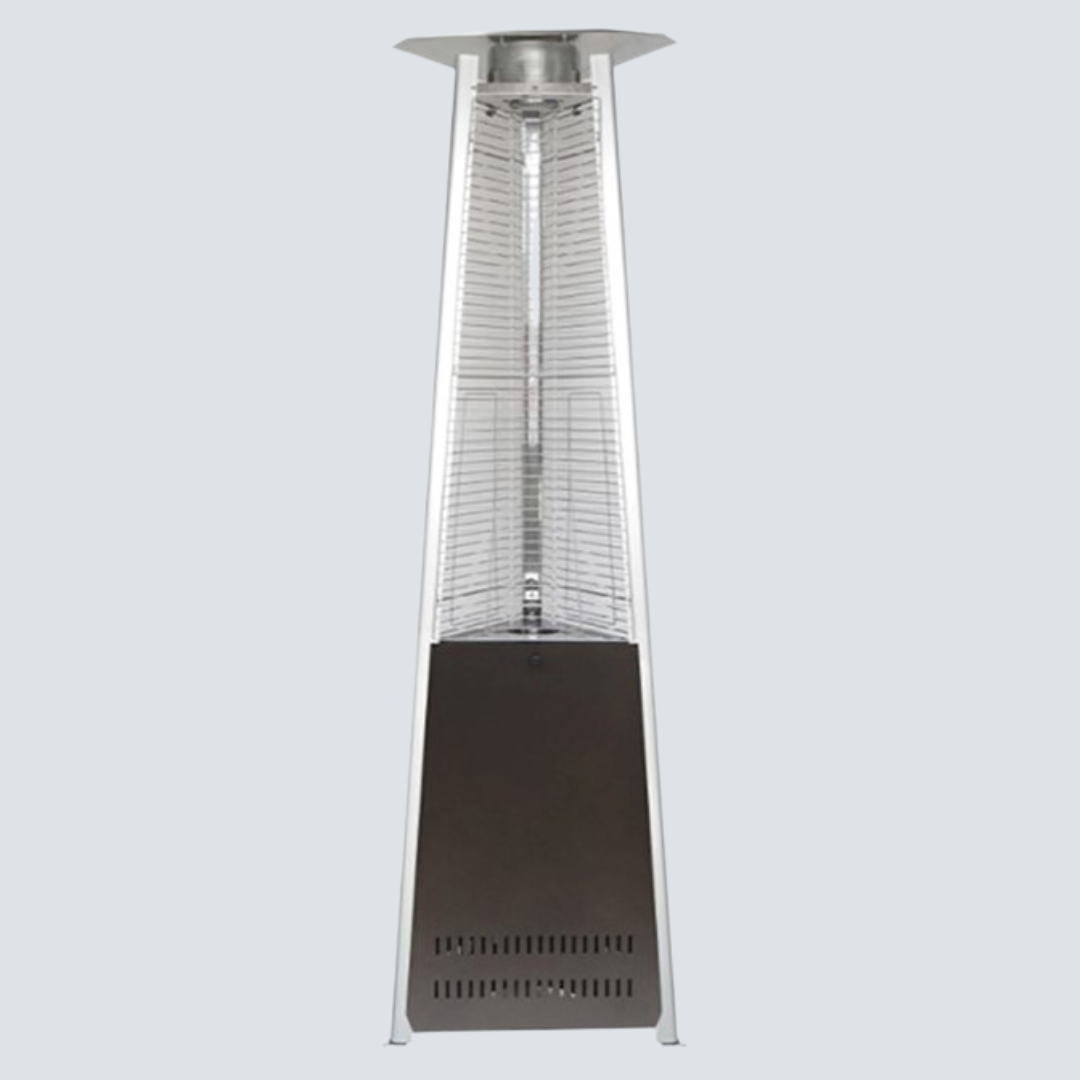 Compact Tall Quartz Glass Tube Heater- Hammered Bronze Finish