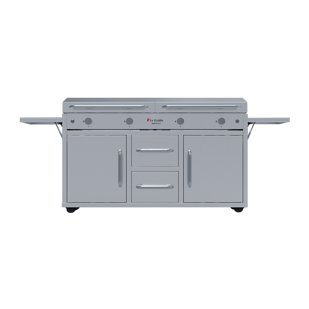 The Grand Texan-4 burner gas griddle with cart and connection-lids sold separately, Model - GFE160 CK