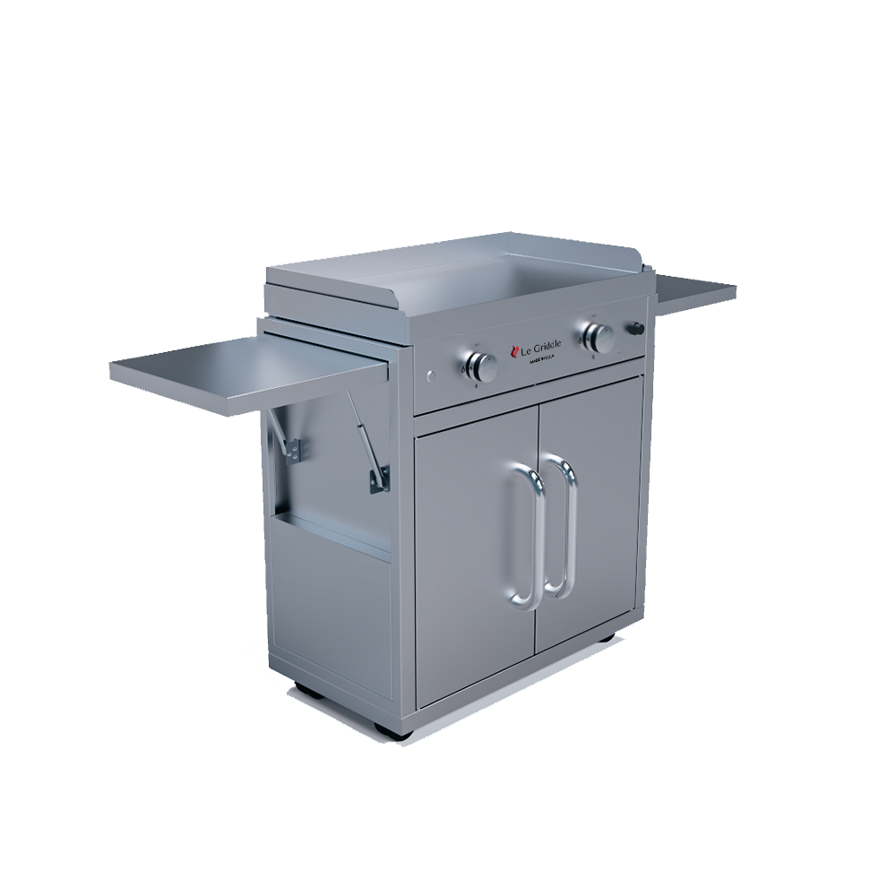 Le Griddle-2 burner gas with cart and connection-Lid sold separately, Model - GFE75 CK